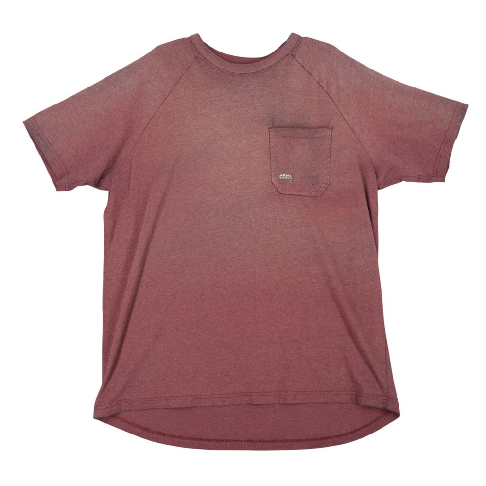 Ariat Rebar Pocket T-Shirt Mens XL Short Sleeve Pen Slot Raglan Workwear Utility